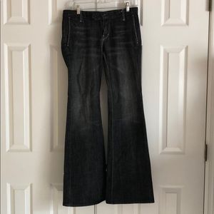 Black Denim 7 for All Mankind Trousers